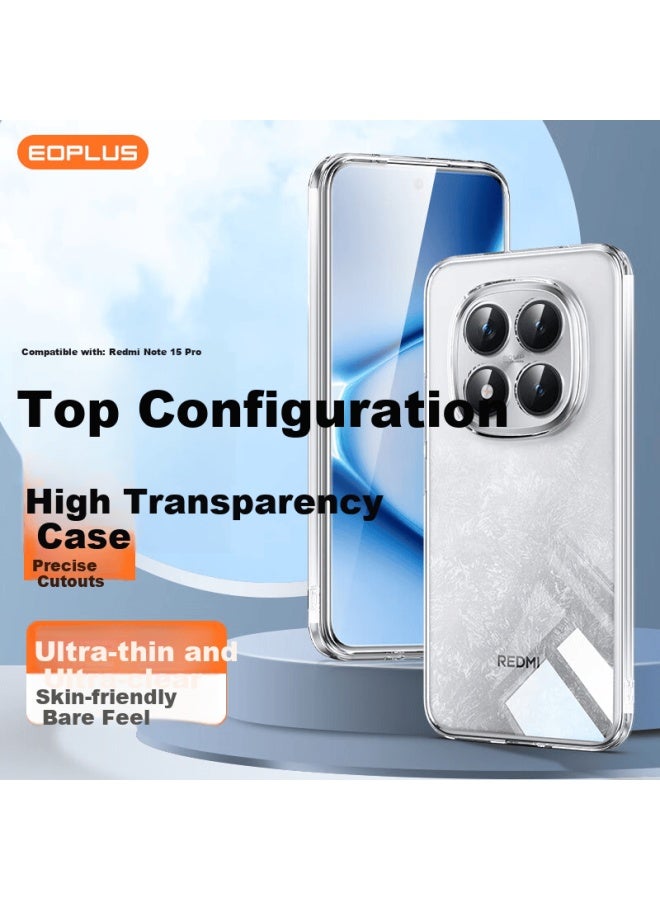 Yiou Xiaomi Redmi Note 15 Pro Phone Case Protective Cover Full Coverage Lens Simple Skin-friendly Transparent Soft Case For Redmi Note 15 Pro - Image 1