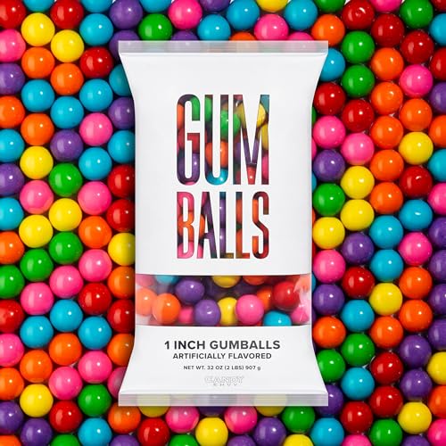 Candy Envy  Assorted Gumballs  1 Inch  Approximately 113 Per 2lb Bag  Bulk Assorted Candy  North American Made  Kosher Certified - Image 1