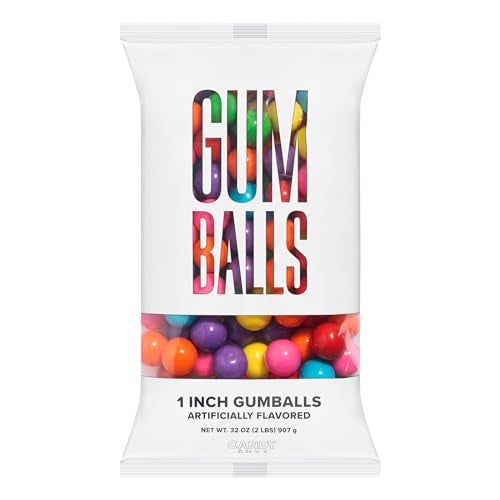 Candy Envy  Assorted Gumballs  1 Inch  Approximately 113 Per 2lb Bag  Bulk Assorted Candy  North American Made  Kosher Certified - Image 5