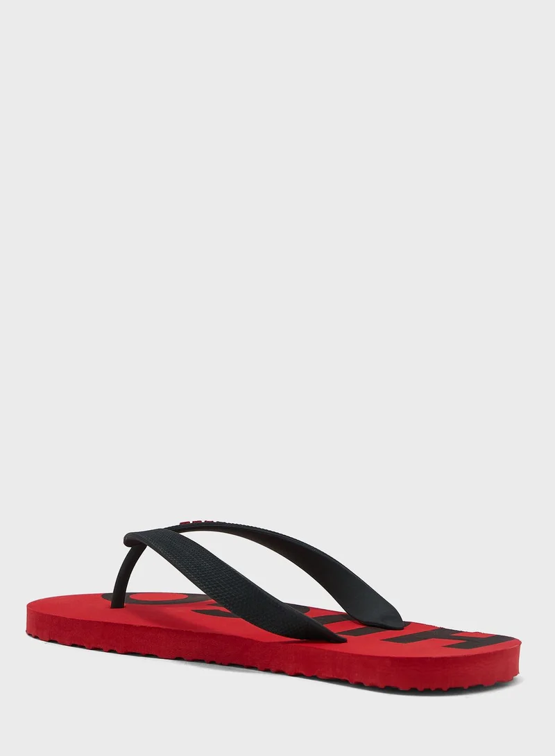 HUGO Logo Flip Flops