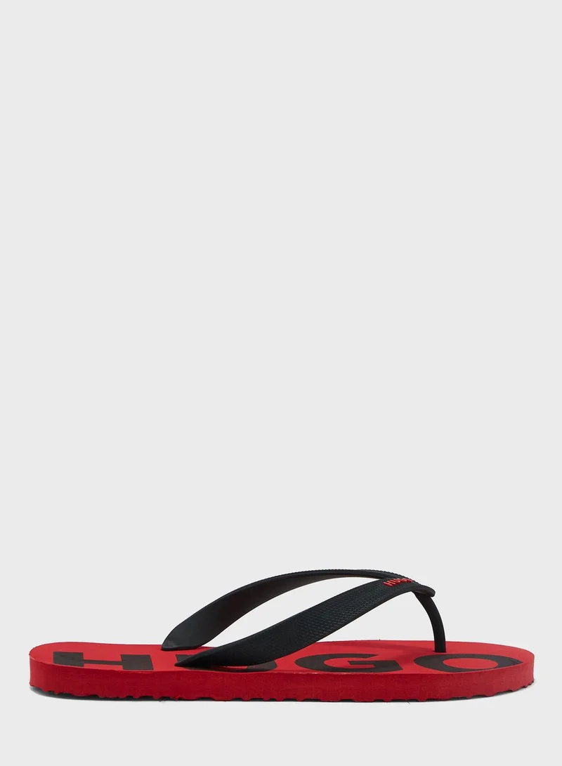 HUGO Logo Flip Flops