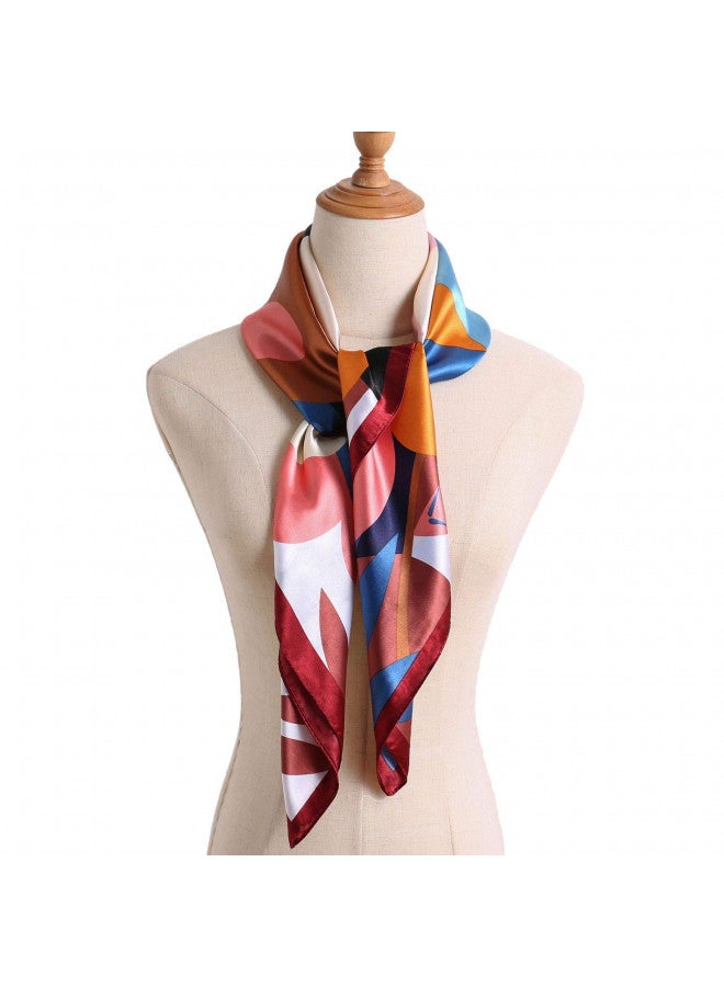 vimate أوشحة رأس حريرية من فيمات، وشاح ساتان خفيف الوزن للنساء مقاس 35" مربع لتغطية الشعر في الليل. (النمط-13) - Image 4