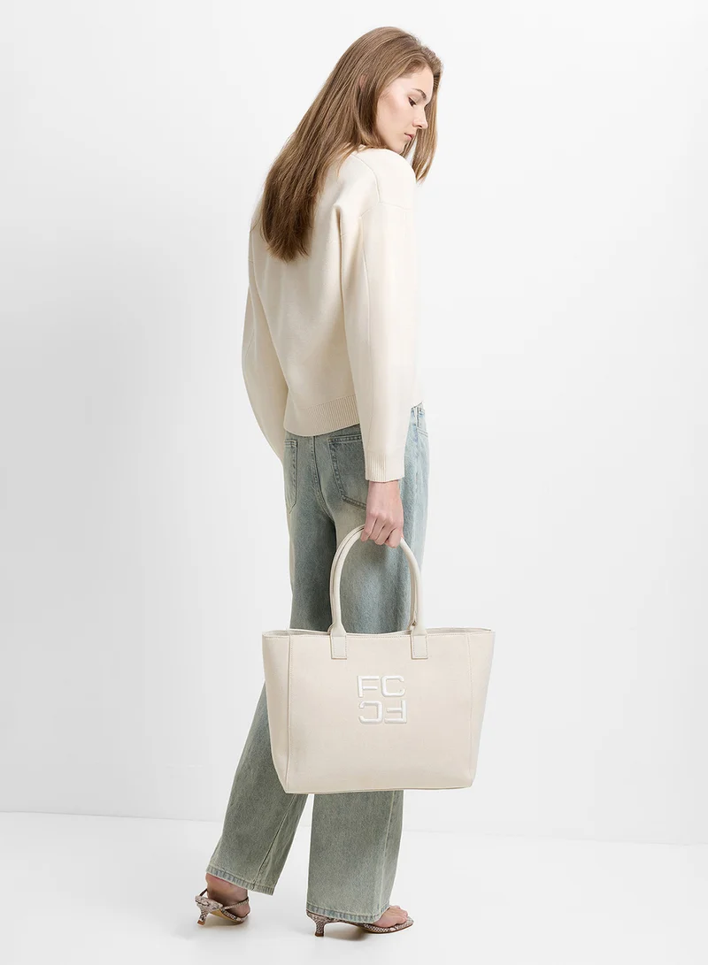 فرنش كونكشن Women Beige Kora Tote Bag