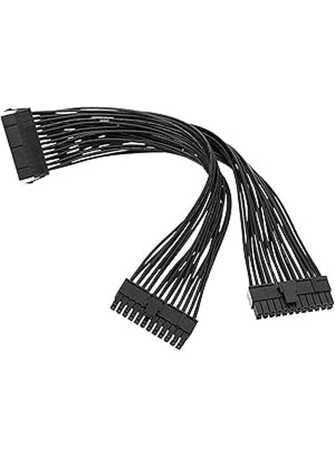 24Pin 1 to 2 Port ATX Power Extension Cable Male to Female Desktop Computer - Image 1