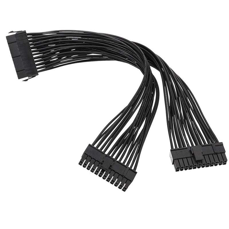 24Pin 1 to 2 Port ATX Power Extension Cable Male to Female Desktop Computer - Image 2