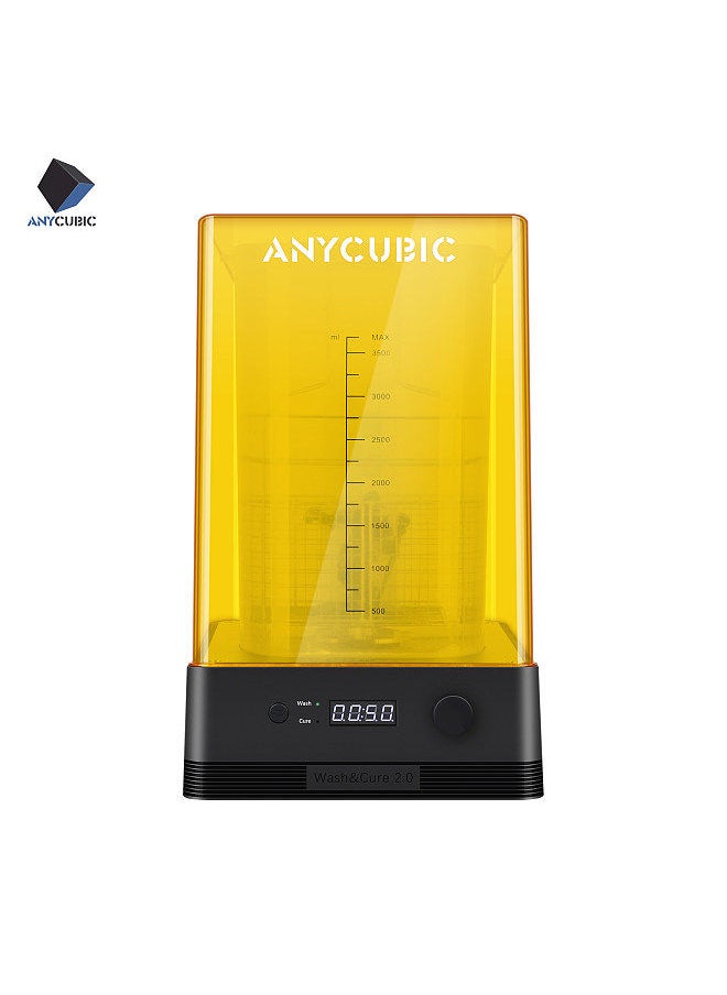 Anycubic - Wash & Cure 2.0 Upgraded 2 in 1 Wash and Cure Machine for Mars Photon Photons LCD SLA DLP 3D Printer Models UV Rotary Time Adjustment Curing Resin Box 225x235x365mm Washing Size - Image 1