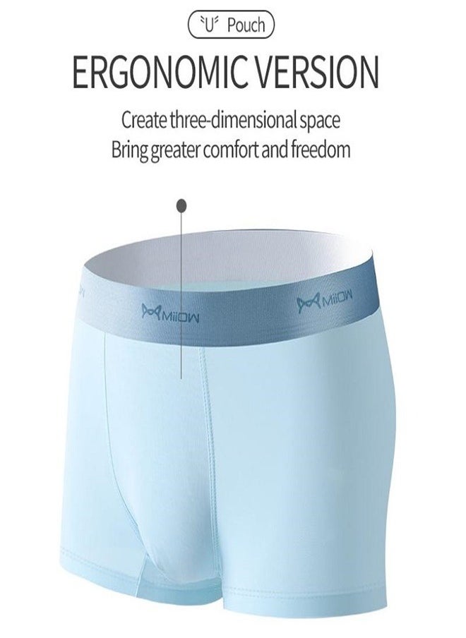 MIIOW - 3Pcs  Seamless Boxer Men Underwear Ice Silk Graphene Antibacterial Boxershorts Underpants Panties Underware Trunks - Image 1
