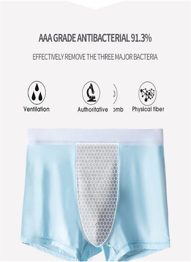 MIIOW - 3Pcs  Seamless Boxer Men Underwear Ice Silk Graphene Antibacterial Boxershorts Underpants Panties Underware Trunks - Image 1
