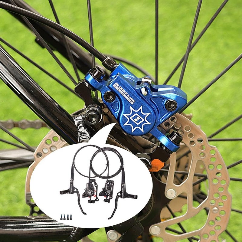 klarako Bike MTB Hydraulic Disc Brake Set for Mountain Road Bike Bicycle Forward Direction Hydraulic Disc Brake Left and Right Brakes Levers System Kit - Image 4