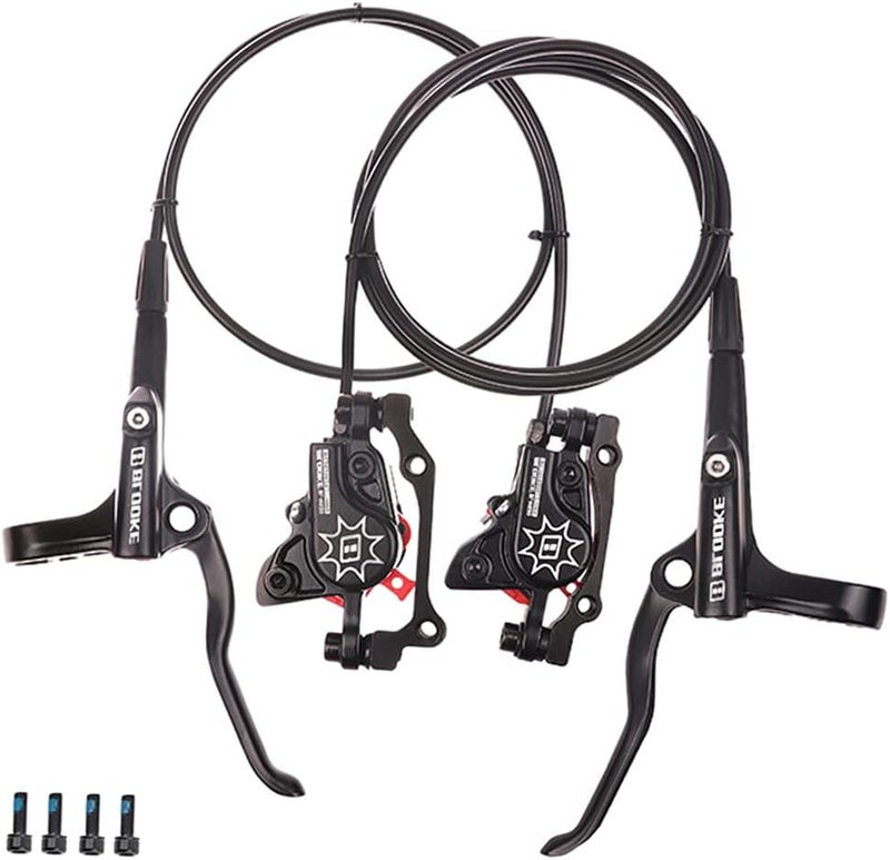 klarako Bike MTB Hydraulic Disc Brake Set for Mountain Road Bike Bicycle Forward Direction Hydraulic Disc Brake Left and Right Brakes Levers System Kit - Image 1