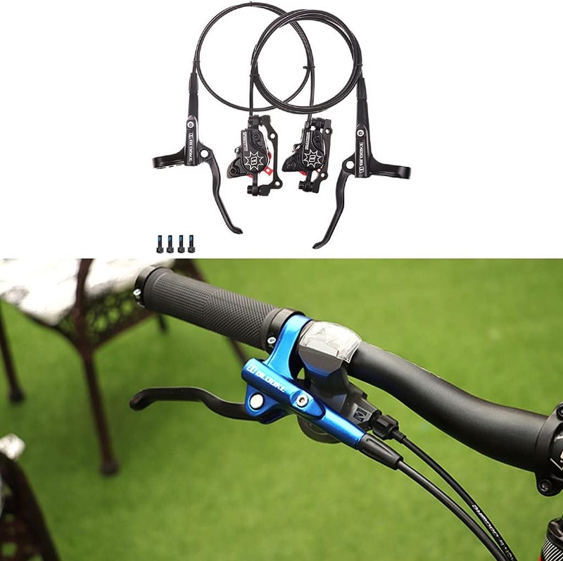 klarako Bike MTB Hydraulic Disc Brake Set for Mountain Road Bike Bicycle Forward Direction Hydraulic Disc Brake Left and Right Brakes Levers System Kit - Image 5