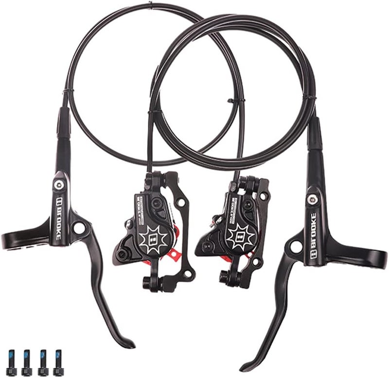 klarako Bike MTB Hydraulic Disc Brake Set for Mountain Road Bike Bicycle Forward Direction Hydraulic Disc Brake Left and Right Brakes Levers System Kit - Image 3