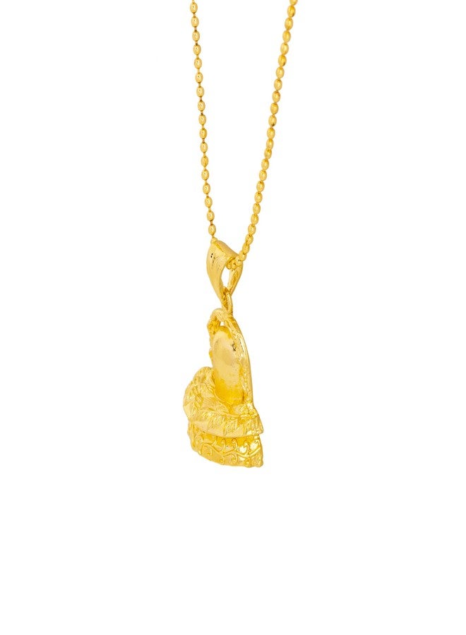 Memoir Bahubali Inspired Gold plated Shivling Lord Shiva chain Pendant For Men Women - Image 3
