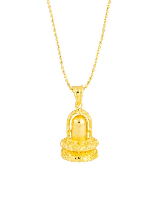 Memoir Bahubali Inspired Gold plated Shivling Lord Shiva chain Pendant For Men Women - Image 1
