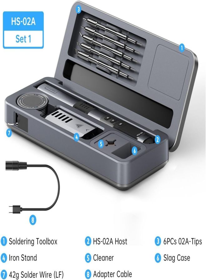 FNIRSI Intelligent electric soldering iron HS-02 mobile worktable storage box HS-02A storage box high matching - Image 1
