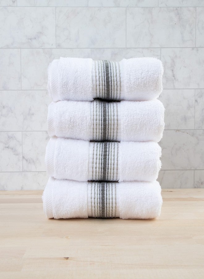 Arkwright, LLC Aston & Arden Aegean Ombre Hand Towels - (Pack of 4) Oversized Ultra Soft Thick & Absorbent, 100% Ringspun Turkish Cotton Bathroom Towel for Spa, Hotel, 600 GSM, 18 x 32 in, Sage Green - Image 3