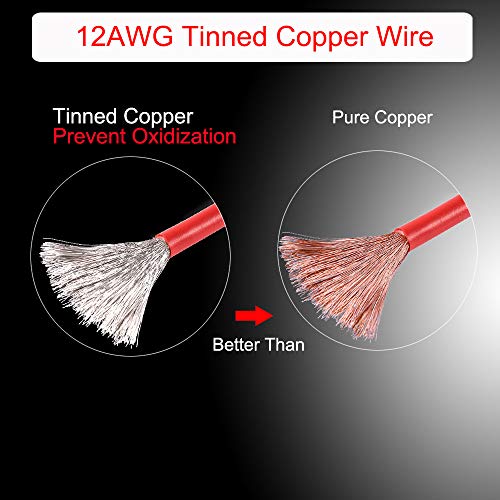 SPARKING 6FT 12AWG SAE to SAE Extension Cable 2Pin Bullet Quick Connect Heavy Duty Wire Harness with Waterproof Cap (6FT) - Image 3