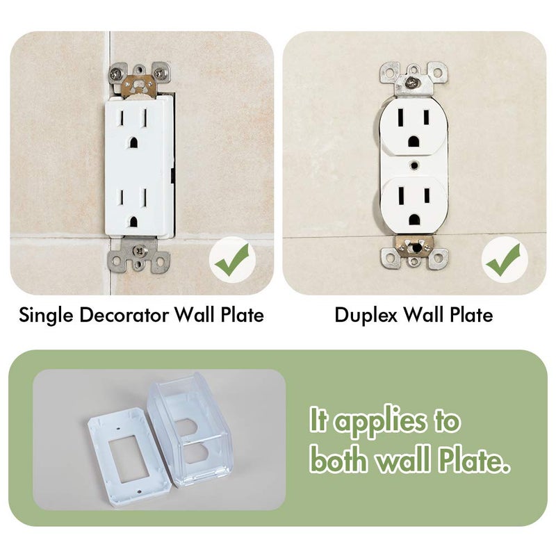 EUDEMON Baby Safety Electrical Outlet Cover Box Childproof Large Plug Cover for Babyproofing Outlets Easy to Install  Use 1 PackTransparent - Image 3