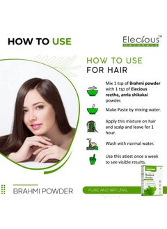 Elecious 100% Brahmi Powder For Hair Growth (200 Grams) And Eating | 100% Natural, No Preservative | Helps In Reducing Hairfall, Boost Hair Growth  - Image 5