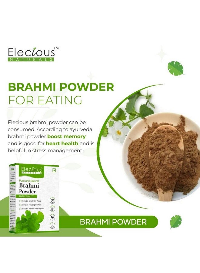 Elecious 100% Brahmi Powder For Hair Growth (200 Grams) And Eating | 100% Natural, No Preservative | Helps In Reducing Hairfall, Boost Hair Growth - Image 4