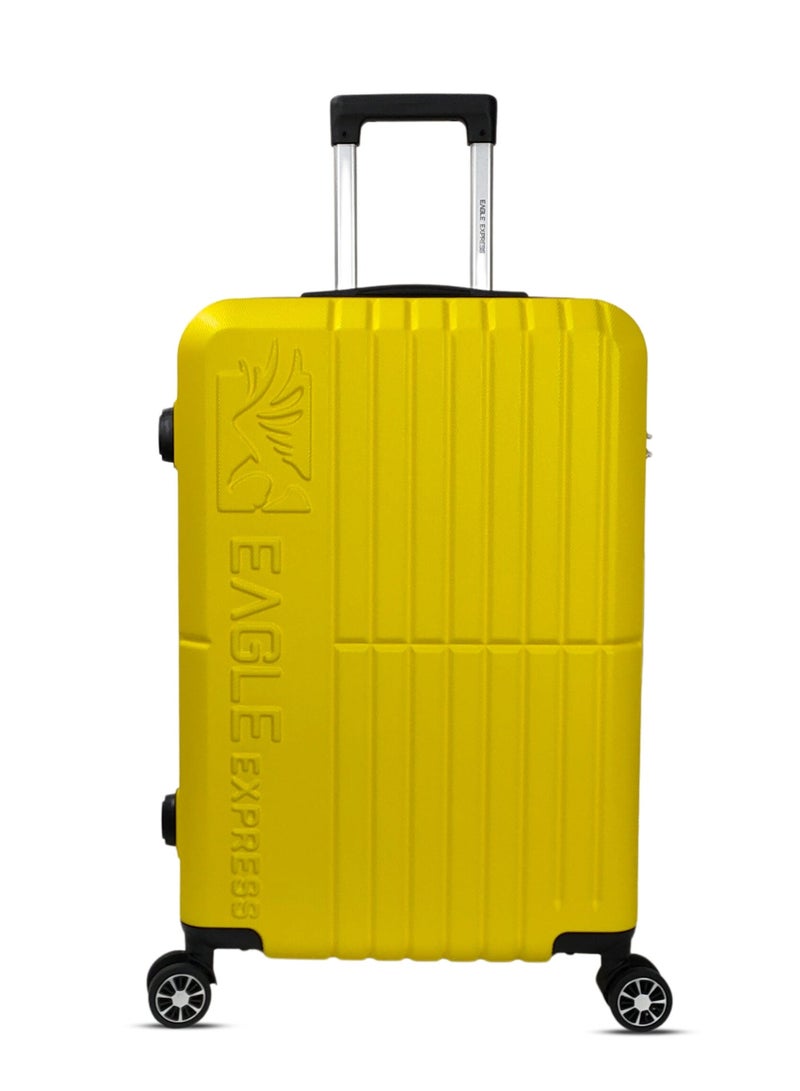 Eagle Express Aura 3-Piece Luggage Set (20/24/28 Inch) - Yellow - High Impact - Free Protective Cover - 1-Year Warranty - Image 2