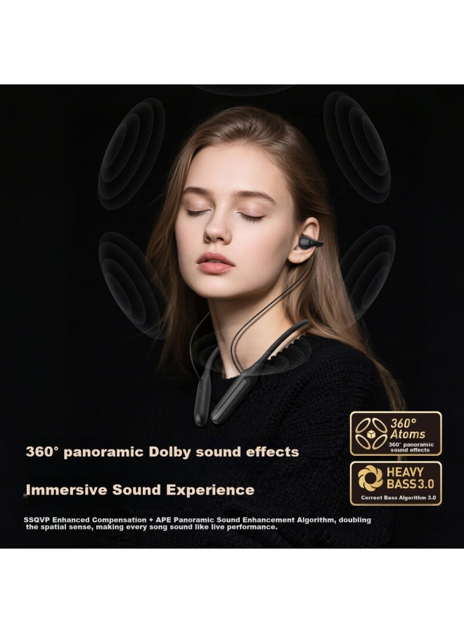 Oksj Neckband Earhook Bluetooth Earphones Wireless Sports Earhook Neckband Noise Cancelling Waterproof For Huawei/xiaomi/apple Phones For Running Gaming - Image 4