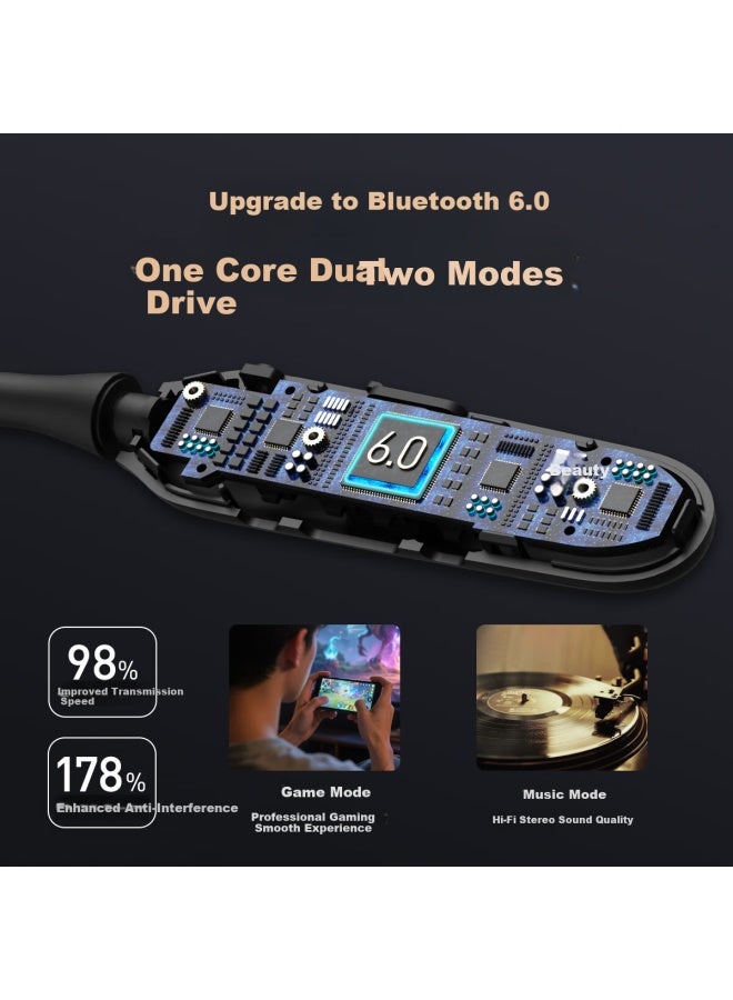 Oksj Neckband Earhook Bluetooth Earphones Wireless Sports Earhook Neckband Noise Cancelling Waterproof For Huawei/xiaomi/apple Phones For Running Gaming - Image 5