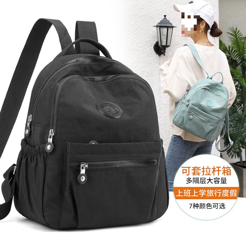 Nylon Oxford Cloth Backpack New Korean Style Small Backpack Women'S Versatile Fashion Canvas School Bag Mommy Bag Backpack - Image 3