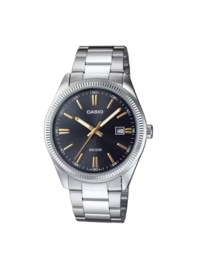 CASIO Men's Stainless Steel Analog Watch MTP-1302D-1A2 - 38.5 mm - Image 1