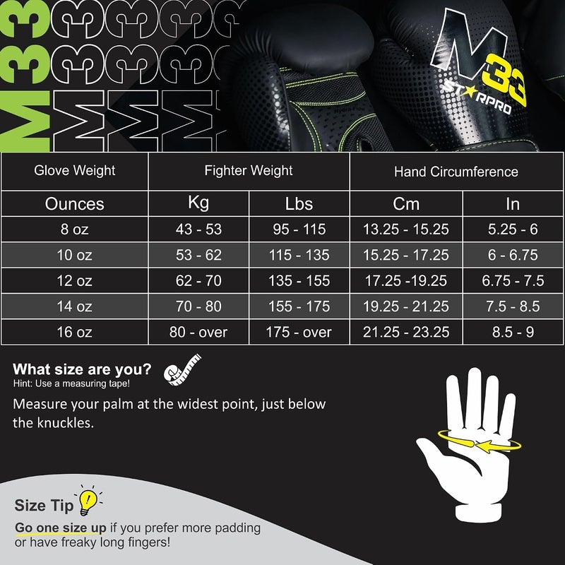 Starpro Boxing Training Gloves for Women & Men – 8oz 10oz 12oz 14oz 16oz - Image 2