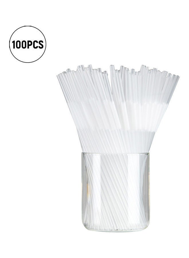 NIBEMINENT 100-Piece Disposable Drinking Straws Transparent