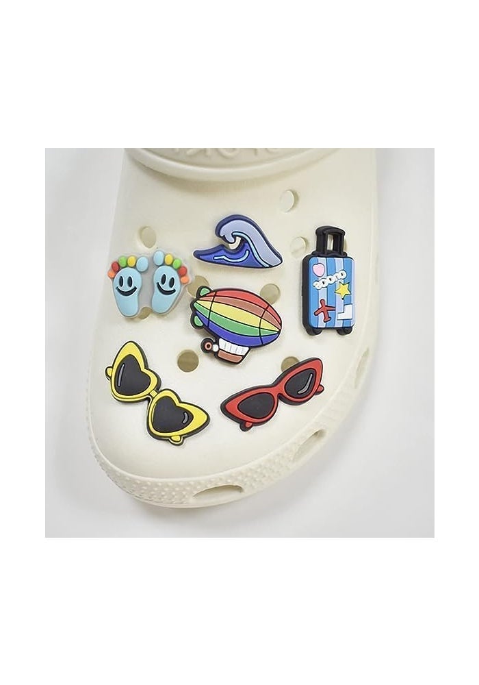 Khazna Crocodile Clogs Shoes Charms - 42 Pcs Summer Beach Decoration Charms - Image 5