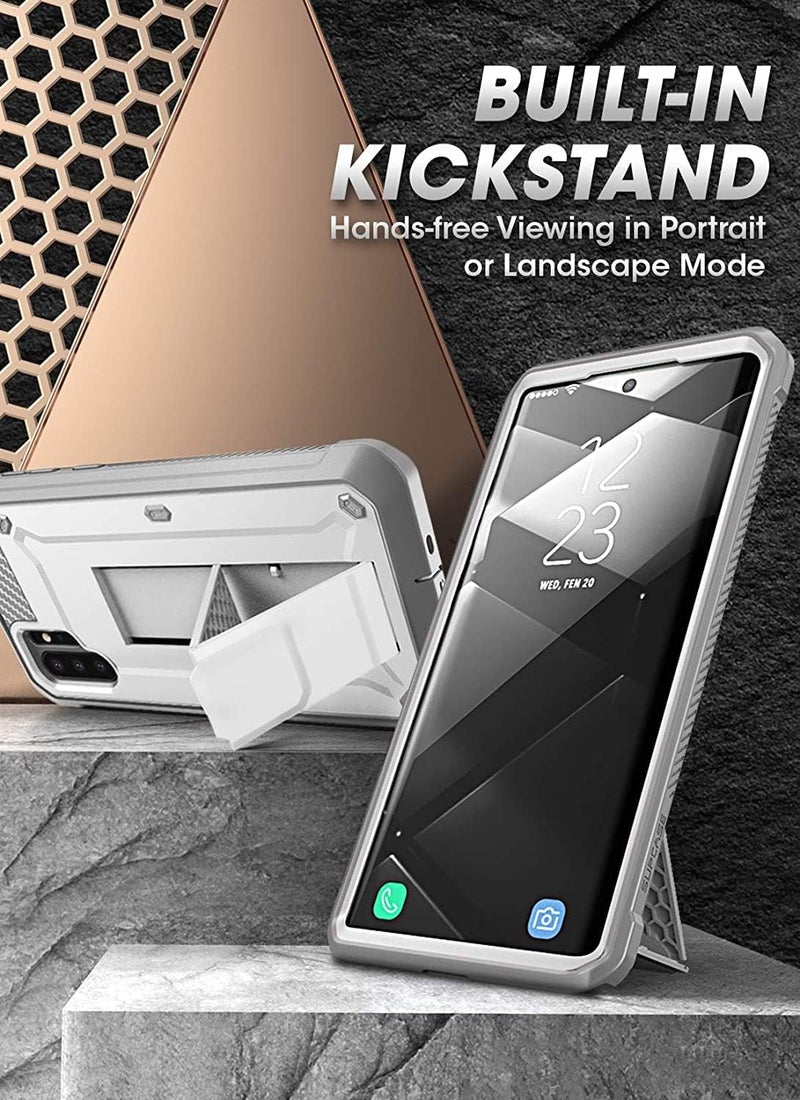 SupCase for Samsung Galaxy Note 10 Plus/Note 10 Plus 5G Case (Unicorn Beetle Pro), [Built-in Stand & Belt Clip] Full-Body Rugged Phone Case Without Screen Protector for Galaxy Note 10 Plus, White - Image 5