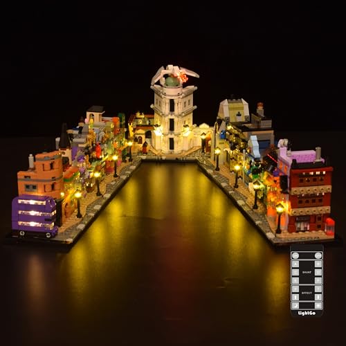LightGo LED Lighting Kit Designed for Lego 76444 Compatible with Diagon Alley Wizarding Shops Building Set Not Include Model Classic Version - Image 1