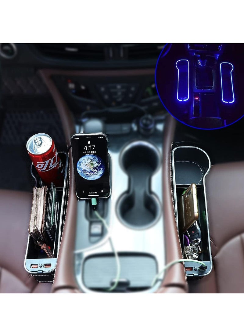 حامل فراغ مقعد السيارة متعدد الوظائف مع صندوق تخزين لفراغ المقعد و شاحن سيارة USB (عبوة 2) - Image 4