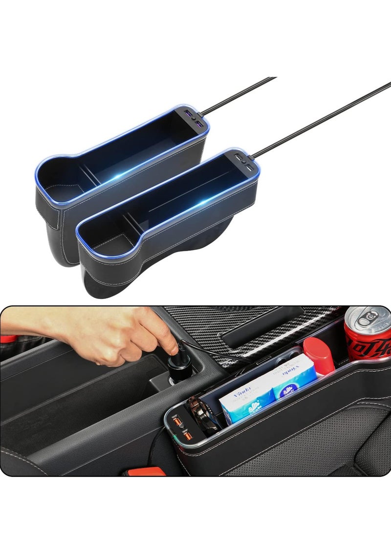 حامل فراغ مقعد السيارة متعدد الوظائف مع صندوق تخزين لفراغ المقعد و شاحن سيارة USB (عبوة 2) - Image 3