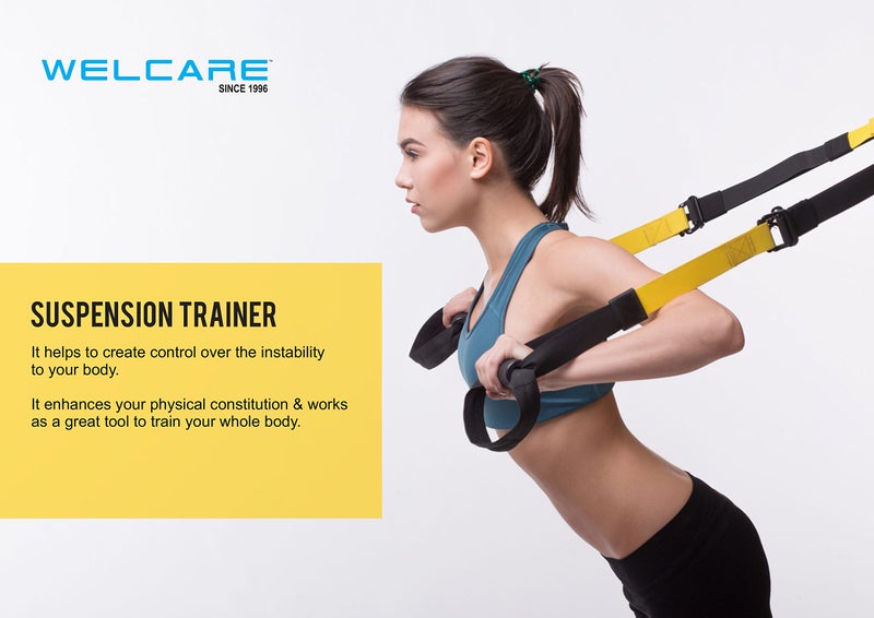 WELCARE All in one Suspension Trainer W1351, Heavy Duty Body Weight Resistance System, Full Body Workout for Home, Travel and Outdoor, Build Muscle, Burn Fat, Improve Cardio - Image 5