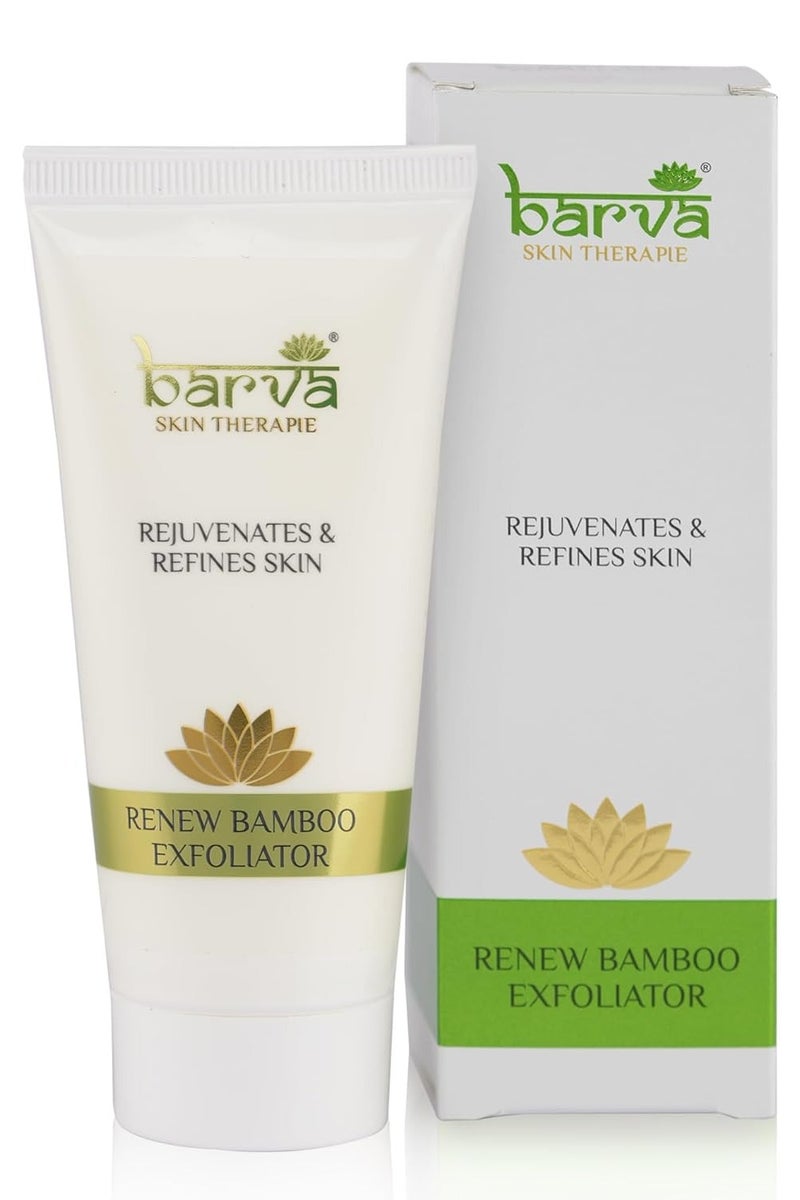 Barva Renew Bamboo Exfoliating Face Scrub Rejuvenating Formula helps remove Blackheads Whiteheads Unclogs pores for All Skin Types 50ML - Image 1