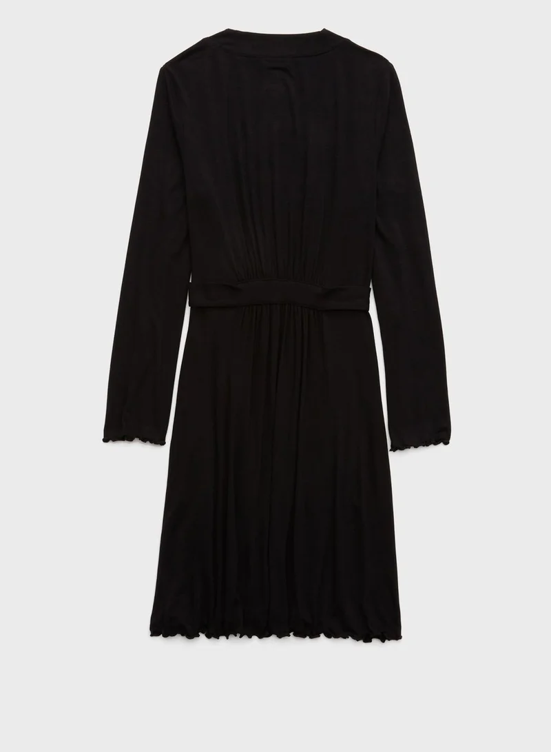 Aerie Belted Knitted Robe