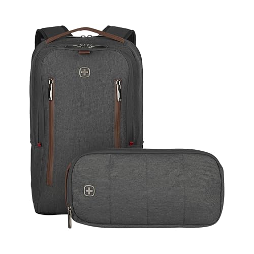 Wenger CITYUPGRADE 16 Inch Laptop Backpack with Satchel, Tablet Pocket in Grey (15 Litre)-blend of style & function, Swiss designed, 606489 - Image 1