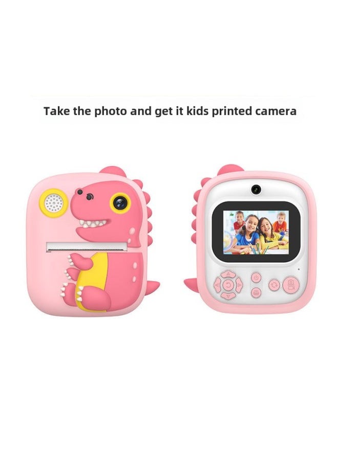 Generic Dinosaur Children Polonoid Cartoon Digital Printing Camera Photographable Printable Thermal Small SLR Toy-Color:Dinosaur Polaroid Printing Camera  - Image 1