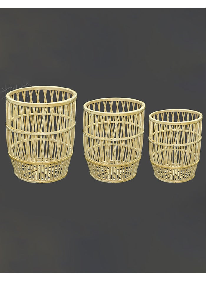 A set of wicker laundry baskets with an elegant and attractive design  - Image 1