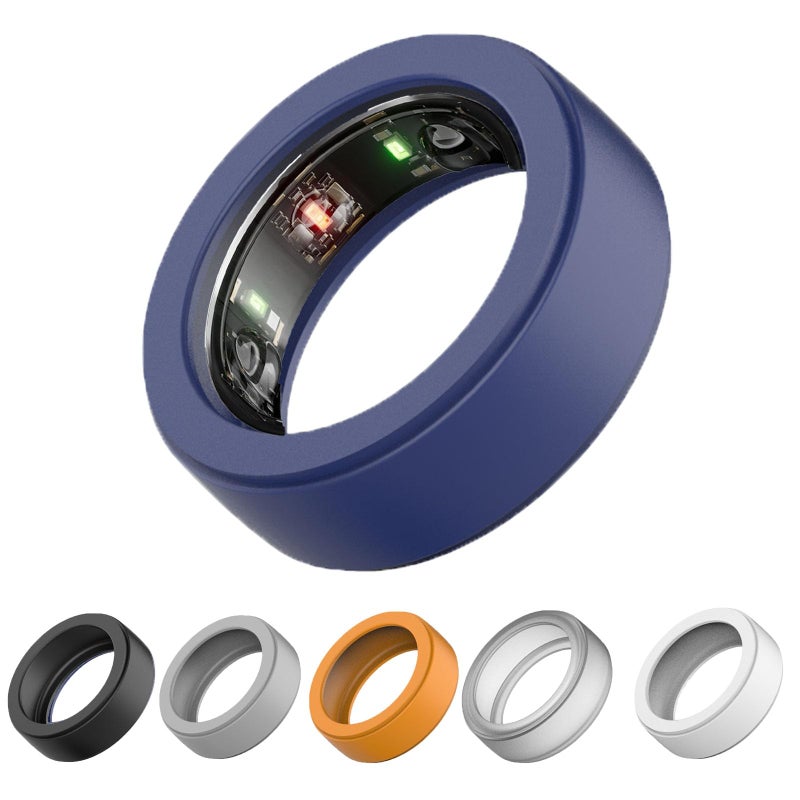 LevyPan Silicone Ring Protector Compatible with Oura Ring Gen 3 and All Smart Ring, Elastic Smart Ring Cover for Men and Women (Blue, S(6/7/8)) - Image 1