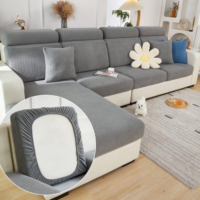 MAGIC SOFA COVERS MAGIC SOFA COUCH COVERS 2024 NEW WEARRESISTANT UNIVERSAL SOFA COVER STRETCH FOR SECTIONAL SLIPCOVERS TEXTUREGRAYEXTRA LARGE SINGLE SEAT COVER