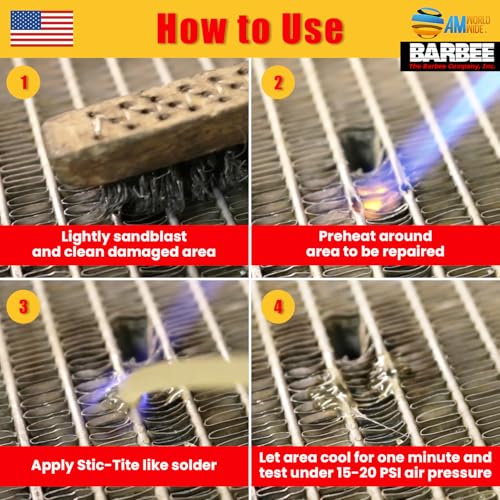 AM WORLDWIDE Stic-Tite Aluminum Radiator Repair Tool - Radiator Repair Epoxy Solder for Leaks and Damage - Durable, Heat-Resistant, All Radiator Types - 1 PIECE, 54” - Image 3