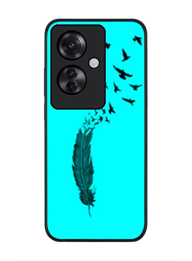 Stylizedd Rugged Black edge case for Oppo Reno11 F / Oppo F25 Pro 5G, Slim fit Soft Case Flexible Rubber Edges Anti Drop TPU Gel Thin Cover - Birds Of A Feather - Image 1