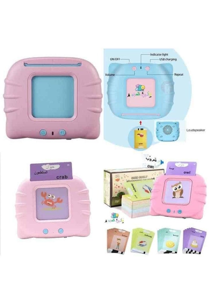 Generic Early Education Device For Children Arabic And English Card Reader 112 DoubleSided Cards With 224 Pictures And Words  - Image 2