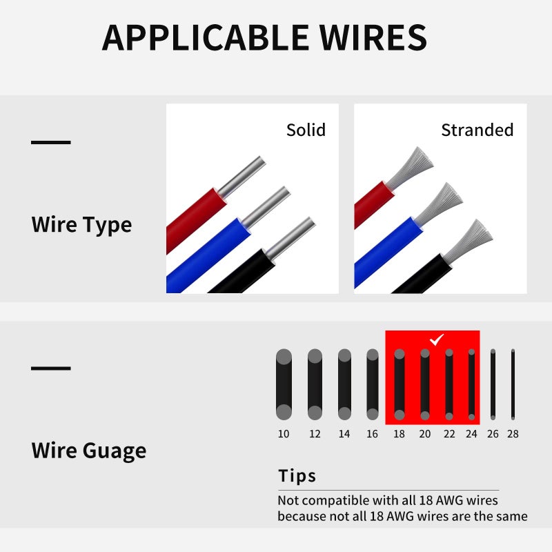 PAUTIX 10 Pcs Wire Connectors,2 Pin 2 Way Low Voltage Universal Compact Wire T Tap Splitters Connectors,18-22AWG Electrical Wire Connection Self-Stripping Quick Splice,for COB LED Strip Lights - Image 4