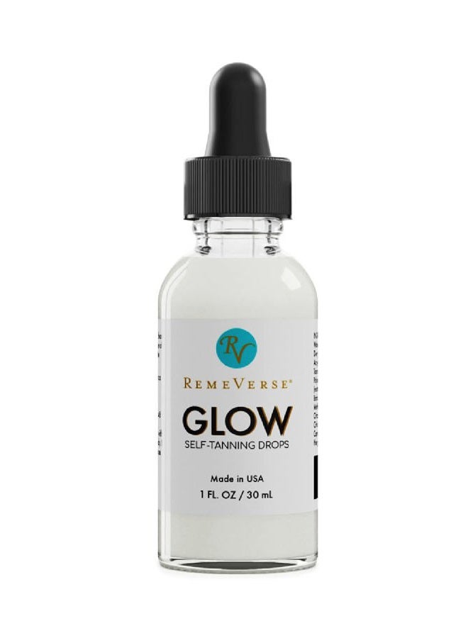 RemeVerse Glow Self-Tanning Drops with Aloe: Sunless Tanner for a Sun-Kissed Glow. Control Your Results by Adding Drops to Your Own Moisturizer, for Face & Body - Buildable Color 1FL Oz - Image 1