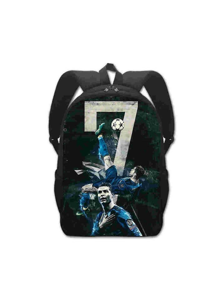 C7 schoolbag football Cristiano Ronaldo 141617-inch primary school kindergarten backpack one-piece system,C-Special offer real 16-inch single-layer weight 270g  - Image 1